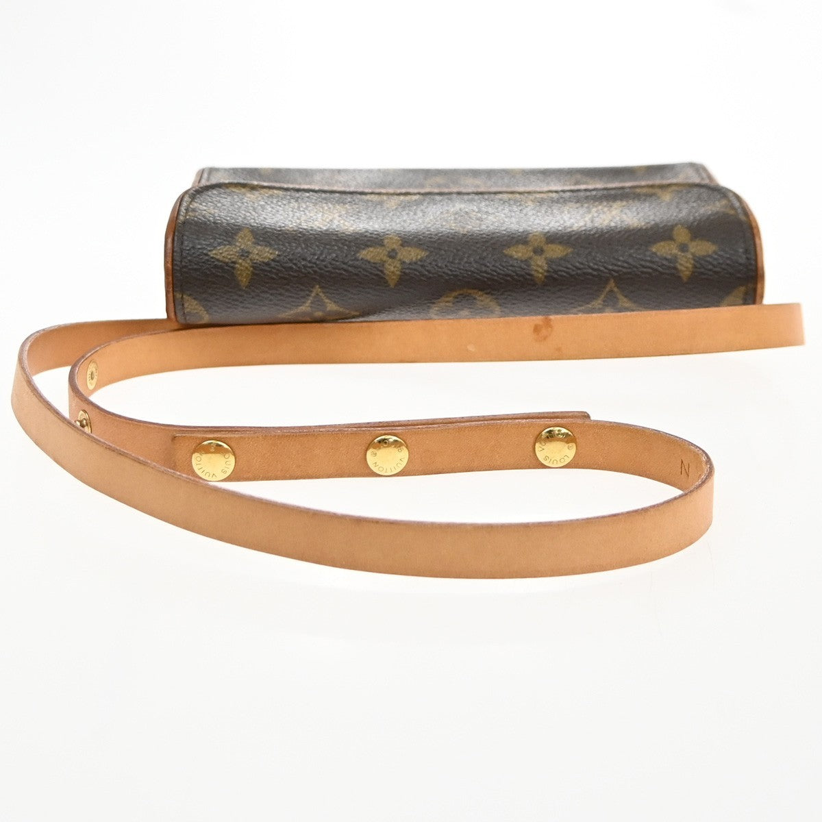 LOUIS VUITTON Pochette Florentine Bum Bag Monogram Leather Brown M51855 88MA631