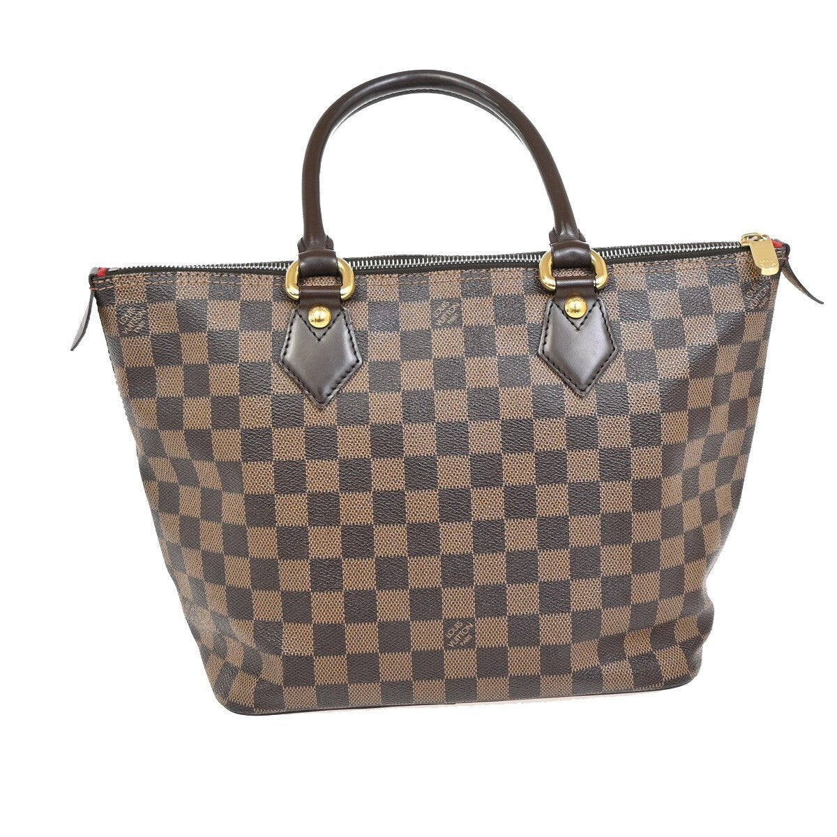 LOUIS VUITTON Saleya PM Hand Bag Damier Ebene Leather Brown N51183 95EE253