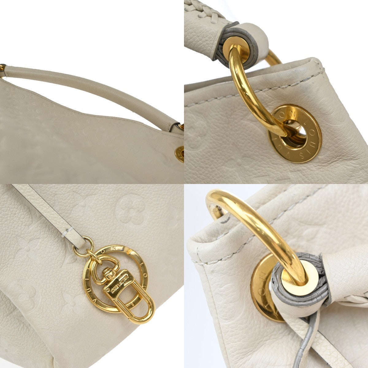 LOUIS VUITTON Artsy MM Shoulder Bag Monogram Empreinte White M93449 689RF733