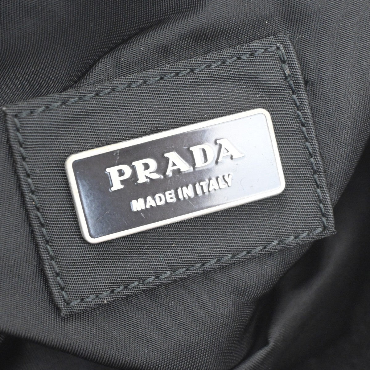 PRADA MILANO Tessuto Bum Bag Nylon Leather Black Italy 67CB022