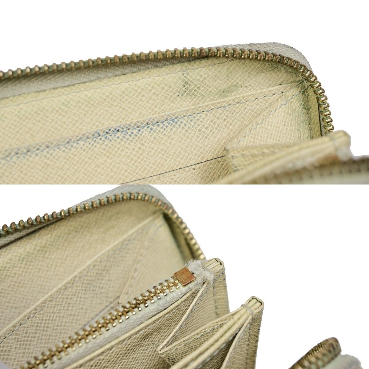 LOUIS VUITTON Zippy Wallet Long Bifold Wallet Damier Azur Leather N60019 02FA761