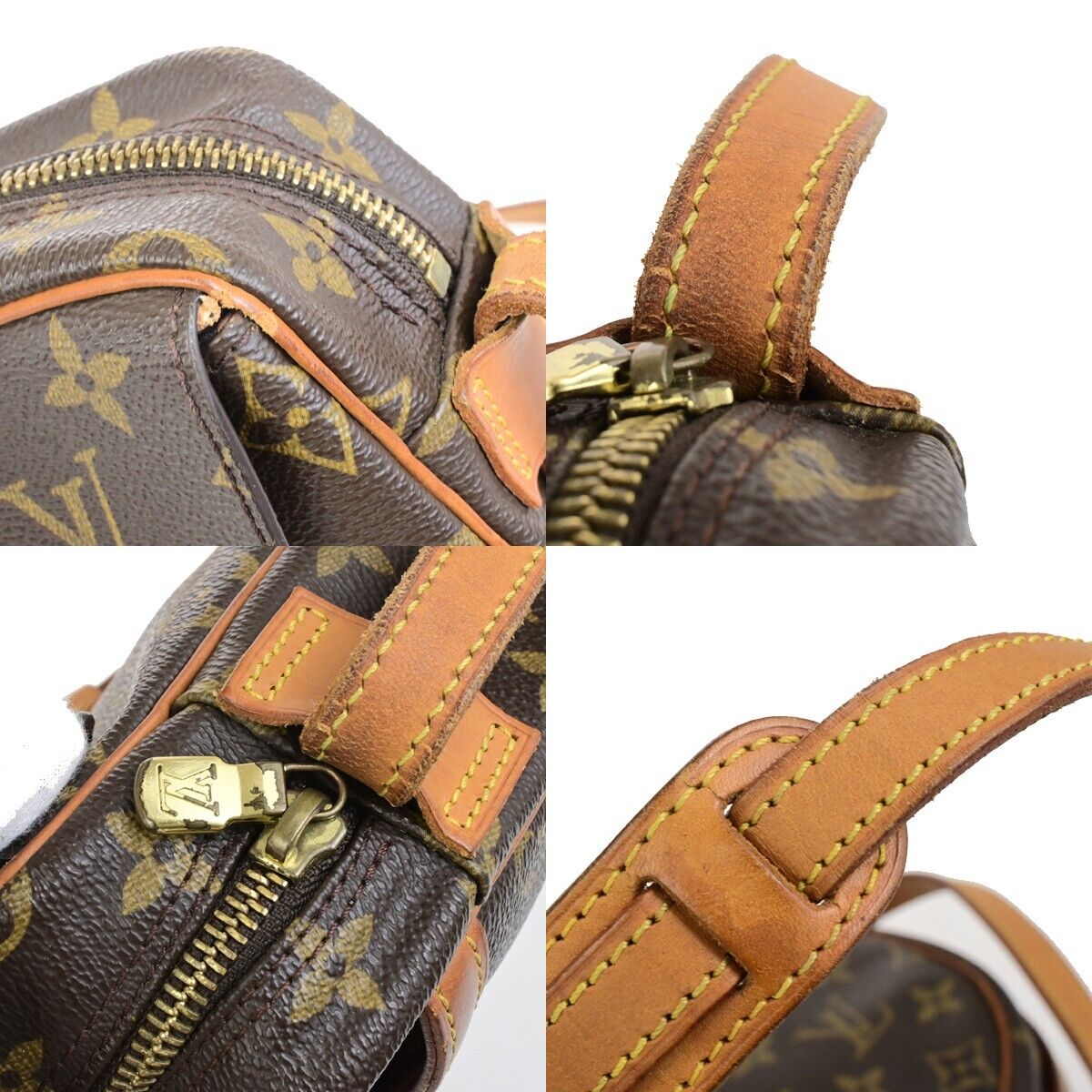 LOUIS VUITTON Jeune Fille MM Shoulder Bag Monogram Leather Brown M51226 80ED804