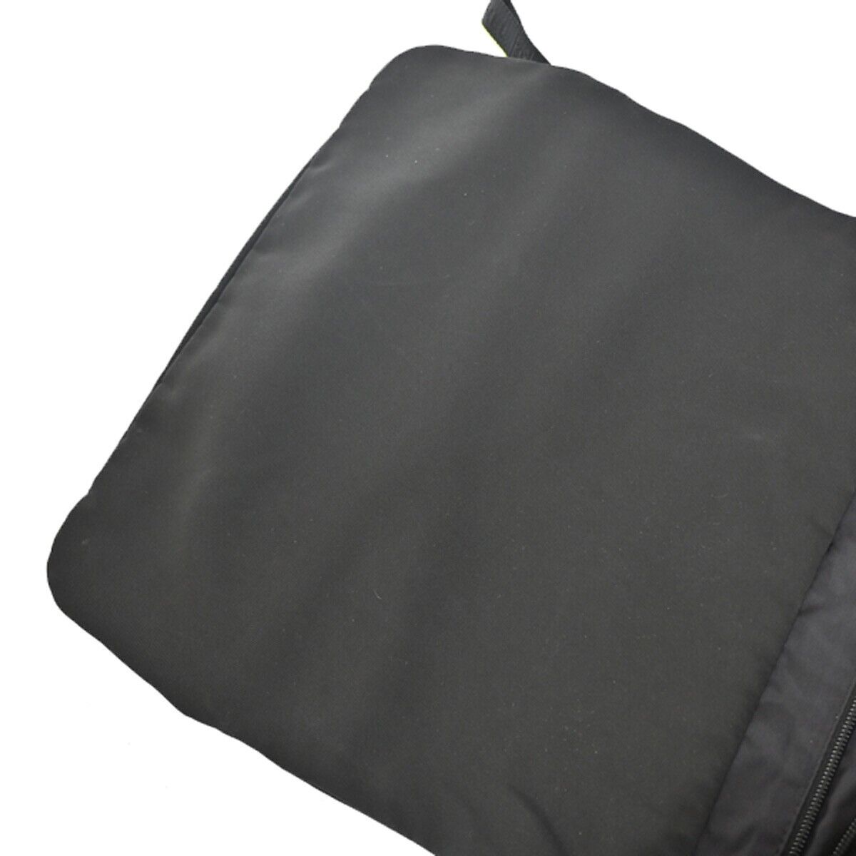 CHANEL Sports CC Logo Shoulder Bag Rubber Canvas Black Made In Italy 88YD176
