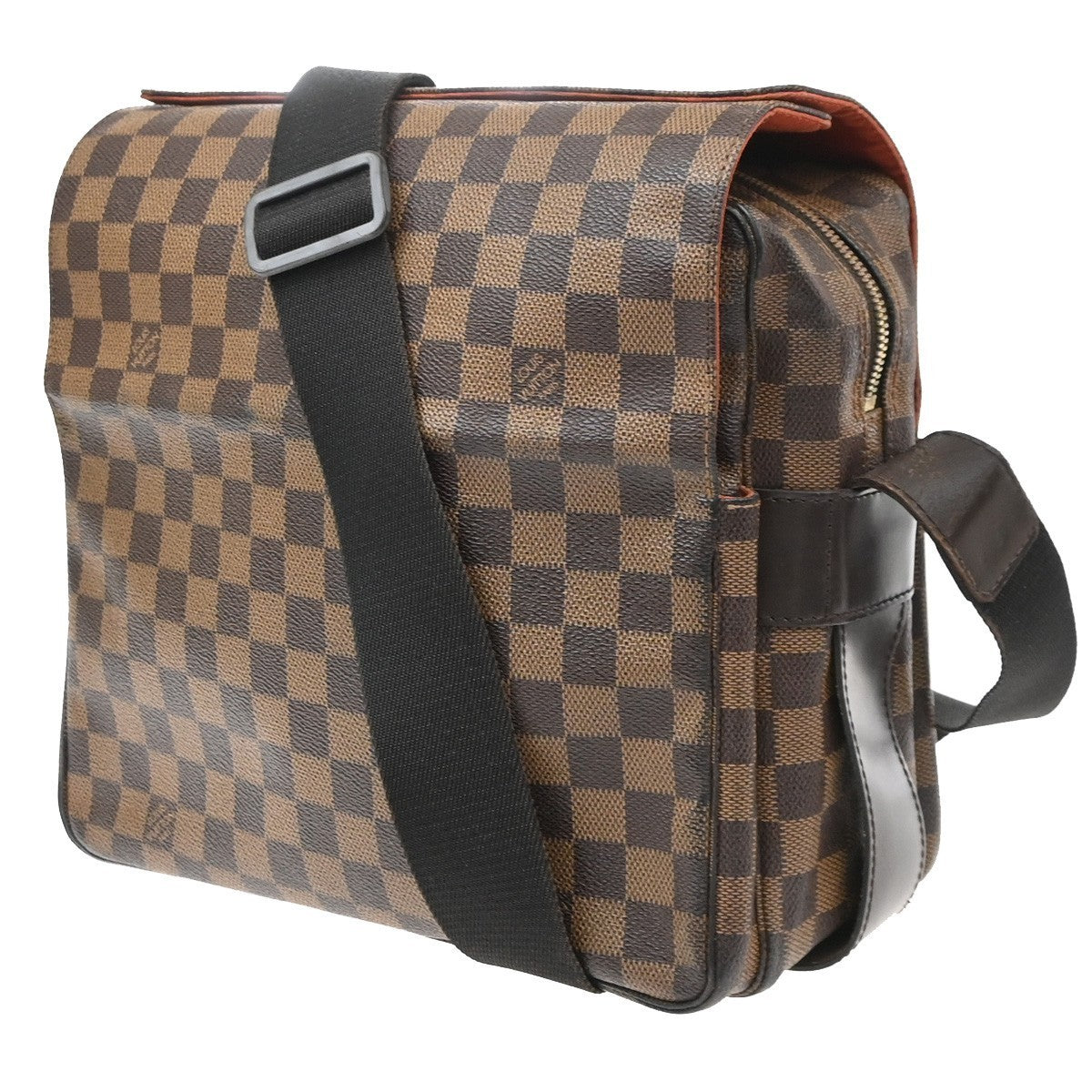 LOUIS VUITTON Naviglio Shoulder Bag Damier Ebene Leather Brown N45255 87YJ278