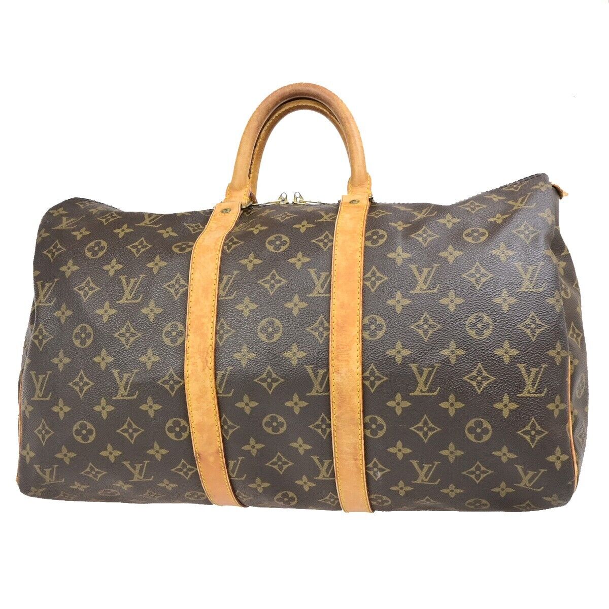 LOUIS VUITTON Keepall 45 Travel Hand Bag Monogram Leather Brown M41428 62ED183