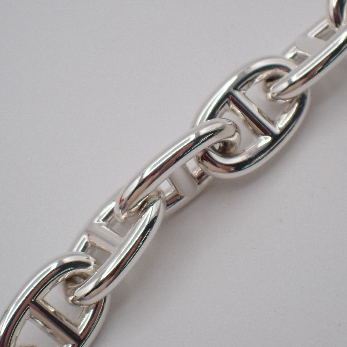 HERMES Logo Chaine D'ancre MM Chain Bracelet  15 Links Ag 925 Silver 363LC623