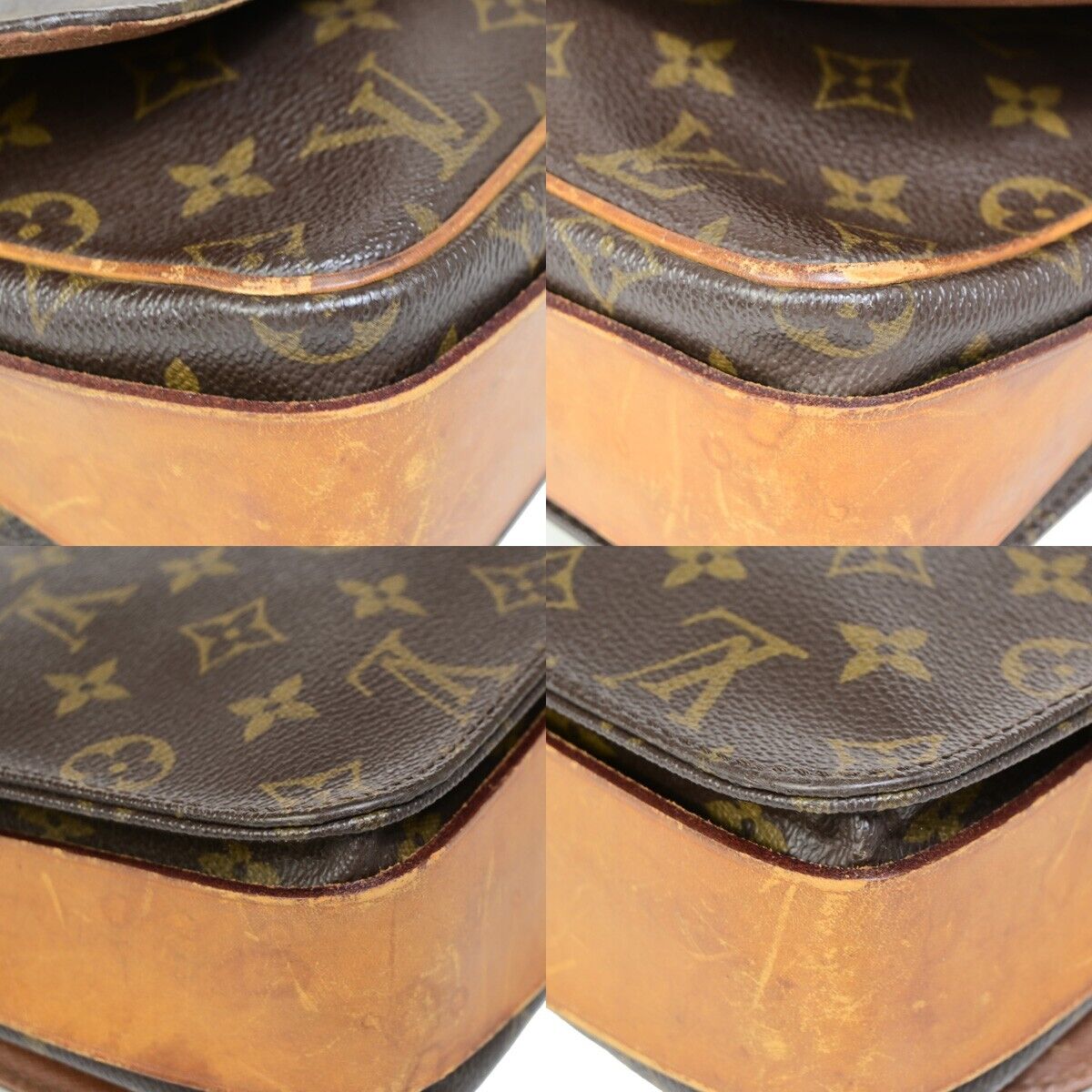 LOUIS VUITTON Cartouchiere GM Shoulder Bag Monogram Leather Brown M51252 65EB522