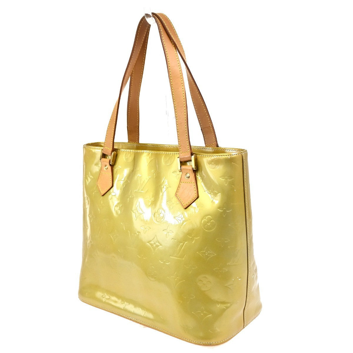 LOUIS VUITTON Houston Shoulder Bag Monogram Vernis Leather Yellow M91053 62CA852