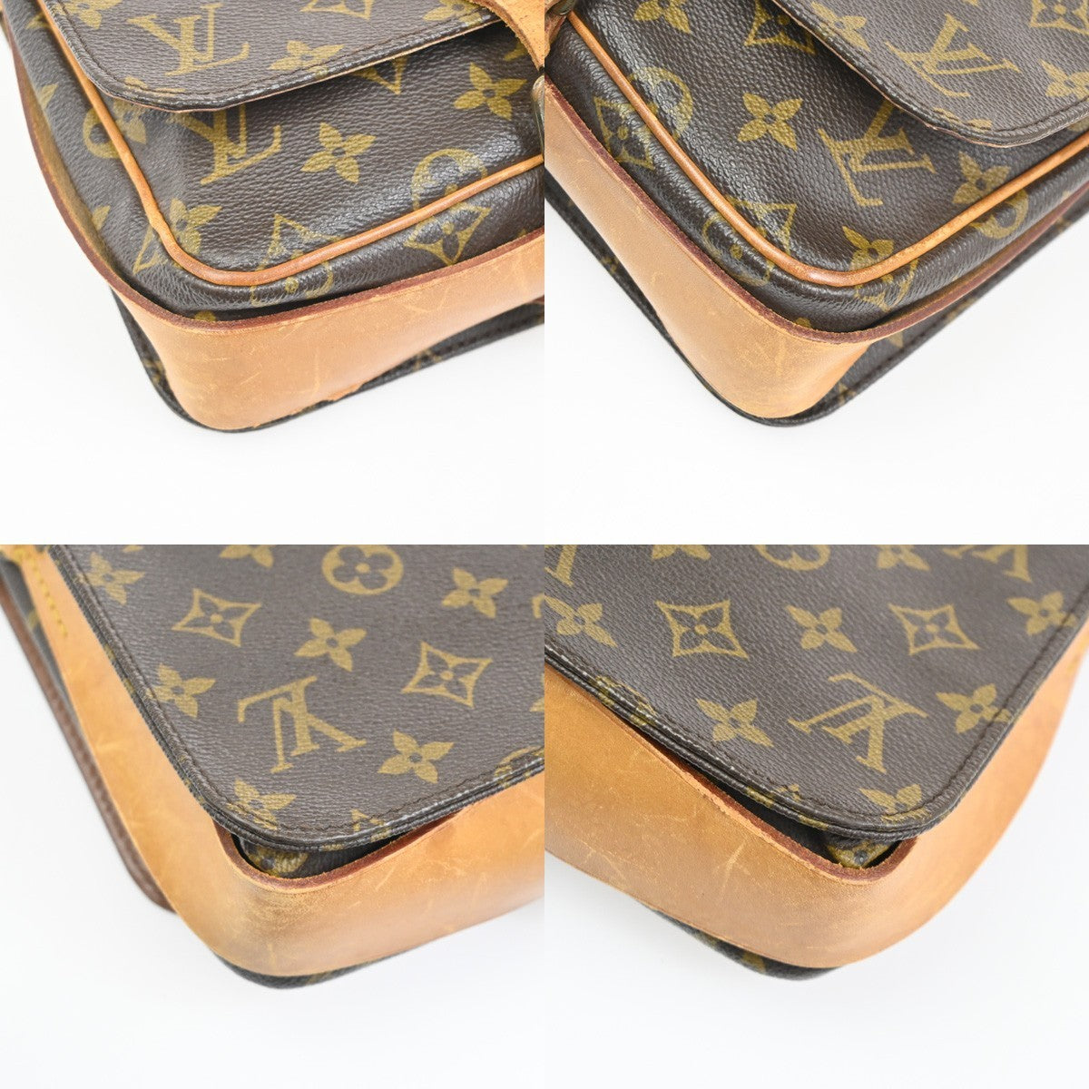 LOUIS VUITTON Cartouchiere MM Shoulder Bag Monogram Leather Brown M51253 86TA531