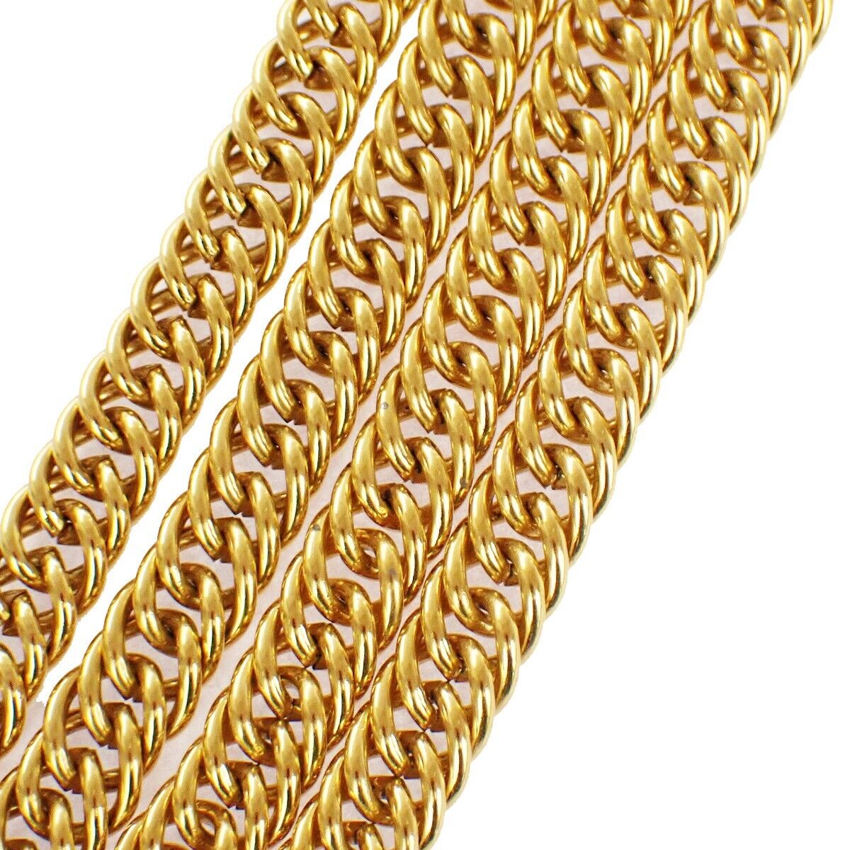 CHANEL CC Logo Loupe Long Chain Pendant Necklace Gold Accessory 91RC913