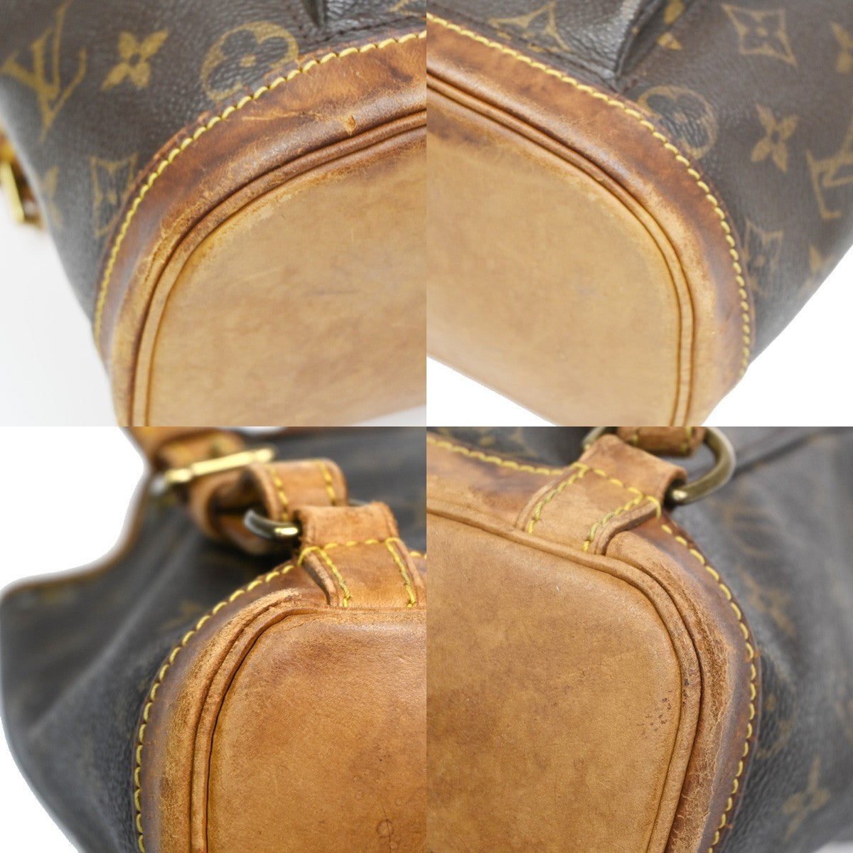 LOUIS VUITTON Mini Montsouris Backpack Bag Monogram Leather Brown M51137 39KC245