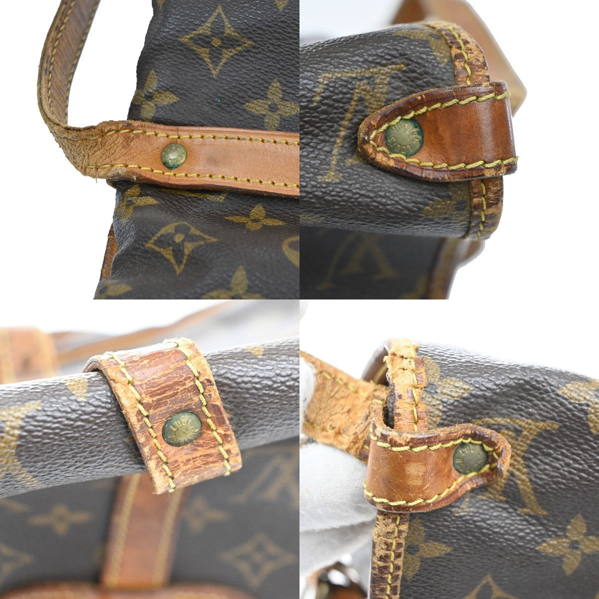 LOUIS VUITTON Logo Saumur 30 Shoulder Bag Monogram Leather BN M42256 61CA940