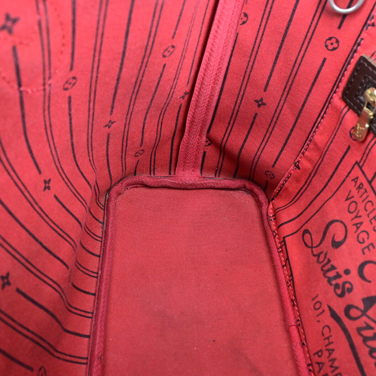 LOUIS VUITTON Neverfull PM Shoulder Tote Bag Damier Leather Brown N51109 79SJ514