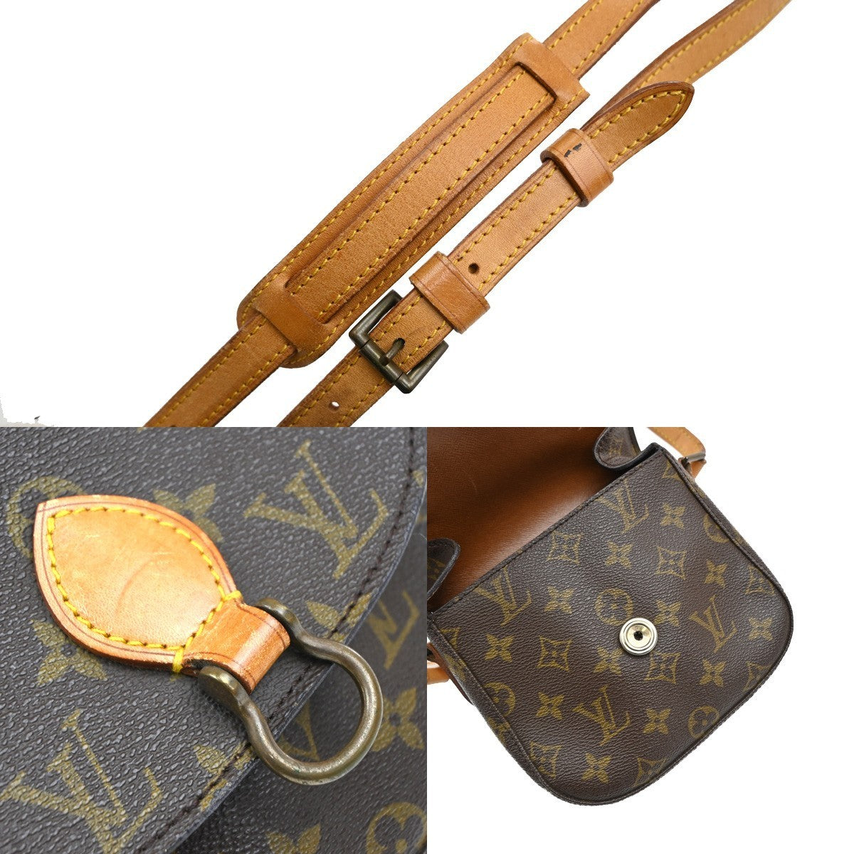 LOUIS VUITTON Mini Saint Cloud Shoulder Bag Monogram Leather BN M51244 35KP298