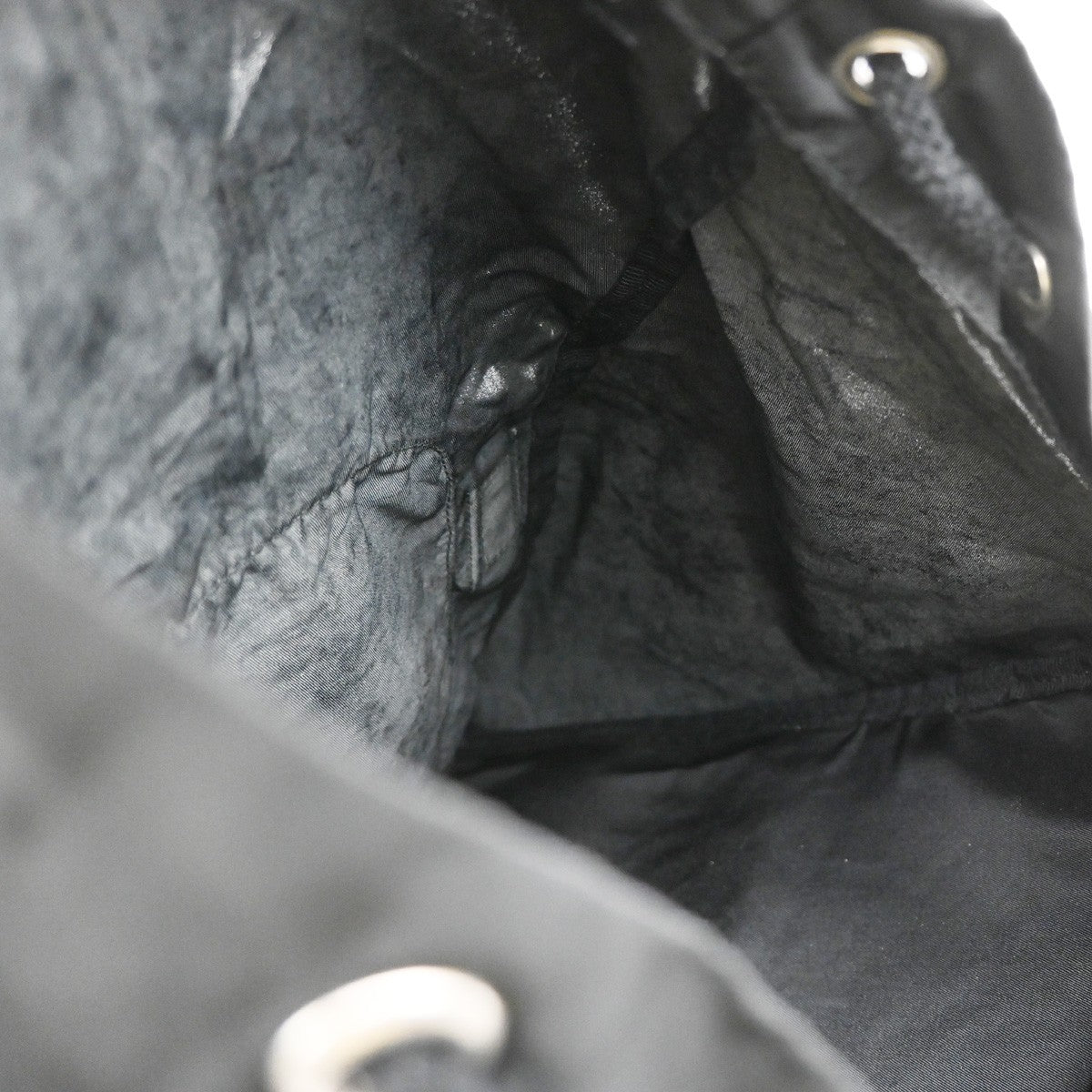 PRADA Logo Tessuto Backpack Bag Nylon Black Nero SHW Italy 38KB617
