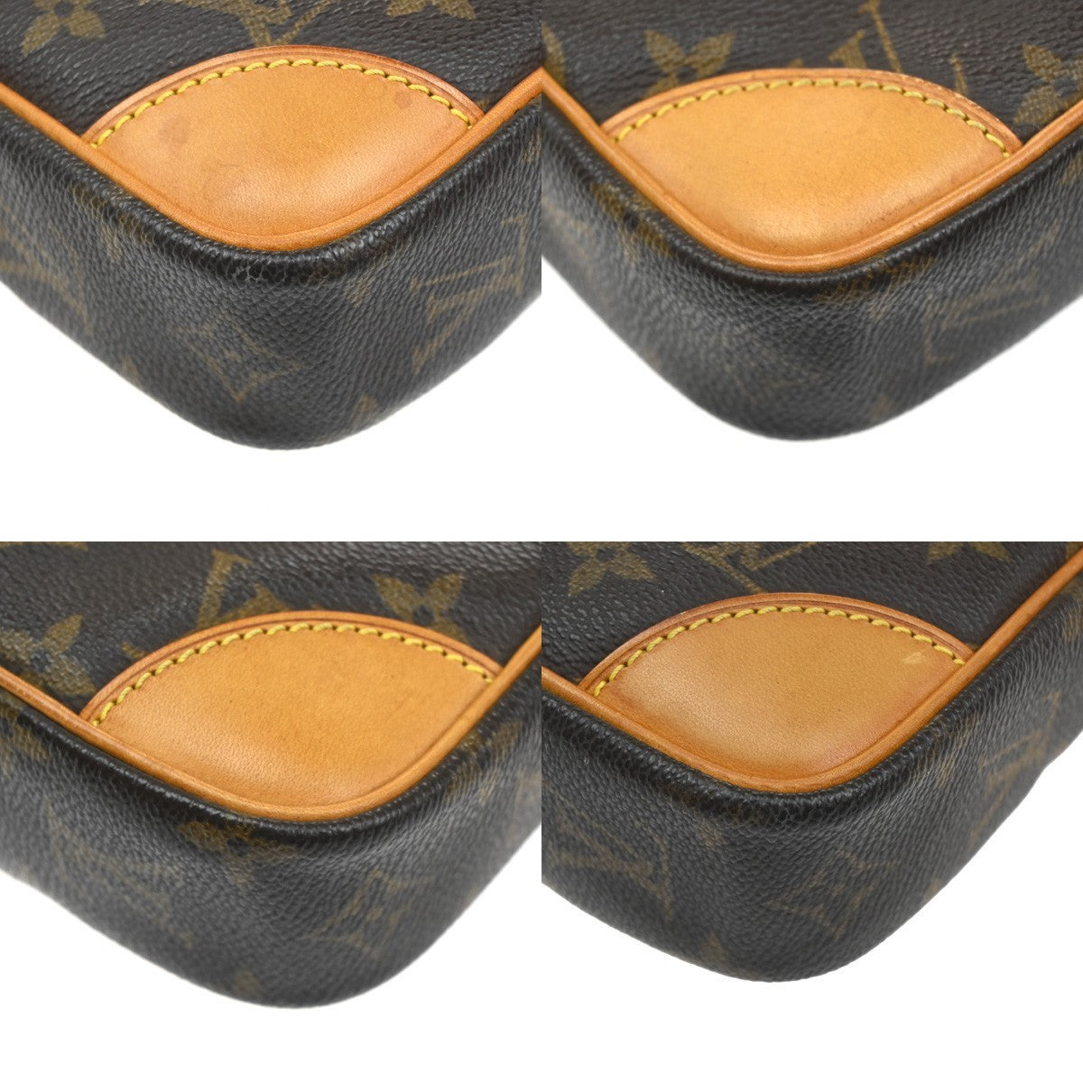LOUIS VUITTON Danube Shoulder Bag Monogram Leather Brown France M45266 89MA076