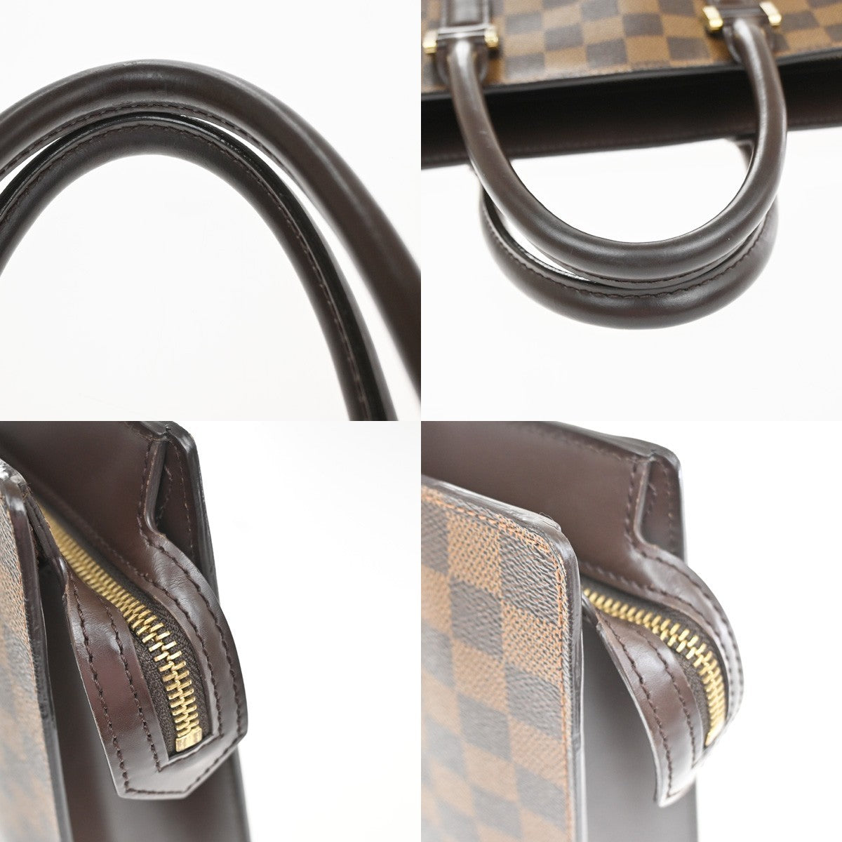 LOUIS VUITTON Venice PM Hand Tote Bag Damier Ebene Leather Brown N51145 12YJ100
