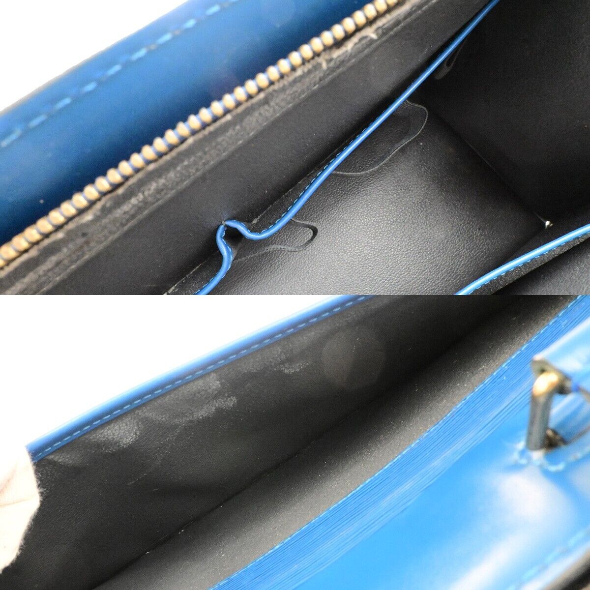 LOUIS VUITTON LV Logo Riviera Hand Bag Epi Leather Blue France M48185 64EA211