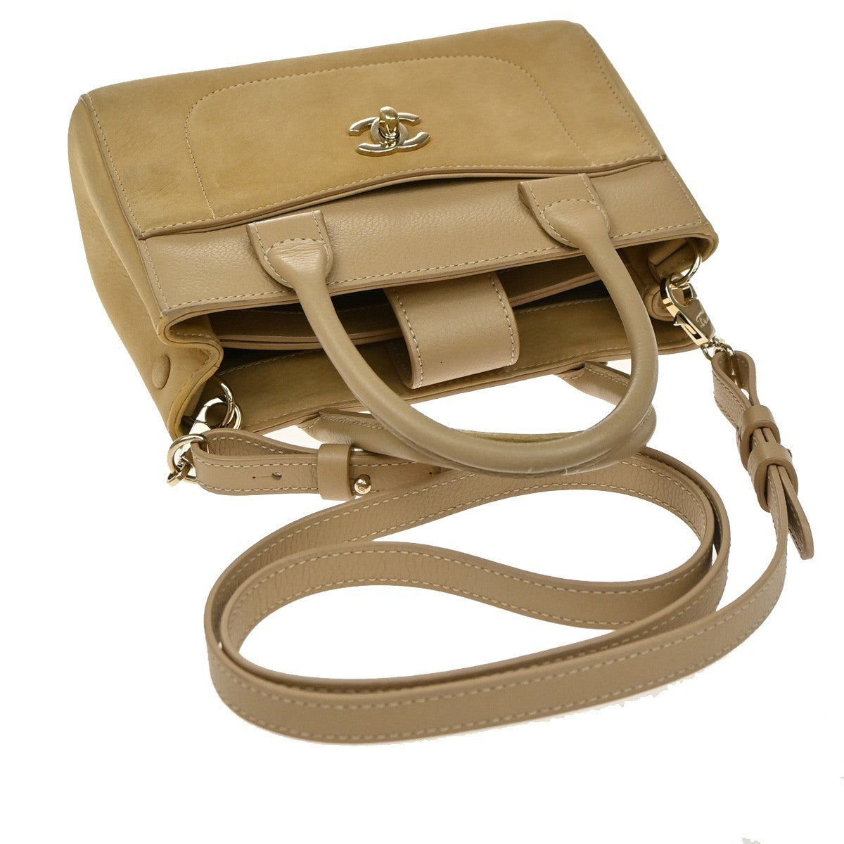 CHANEL Neo Executive Mini Tote 2Way Shoulder Hand Bag Nubuck Leather BE 859RP183