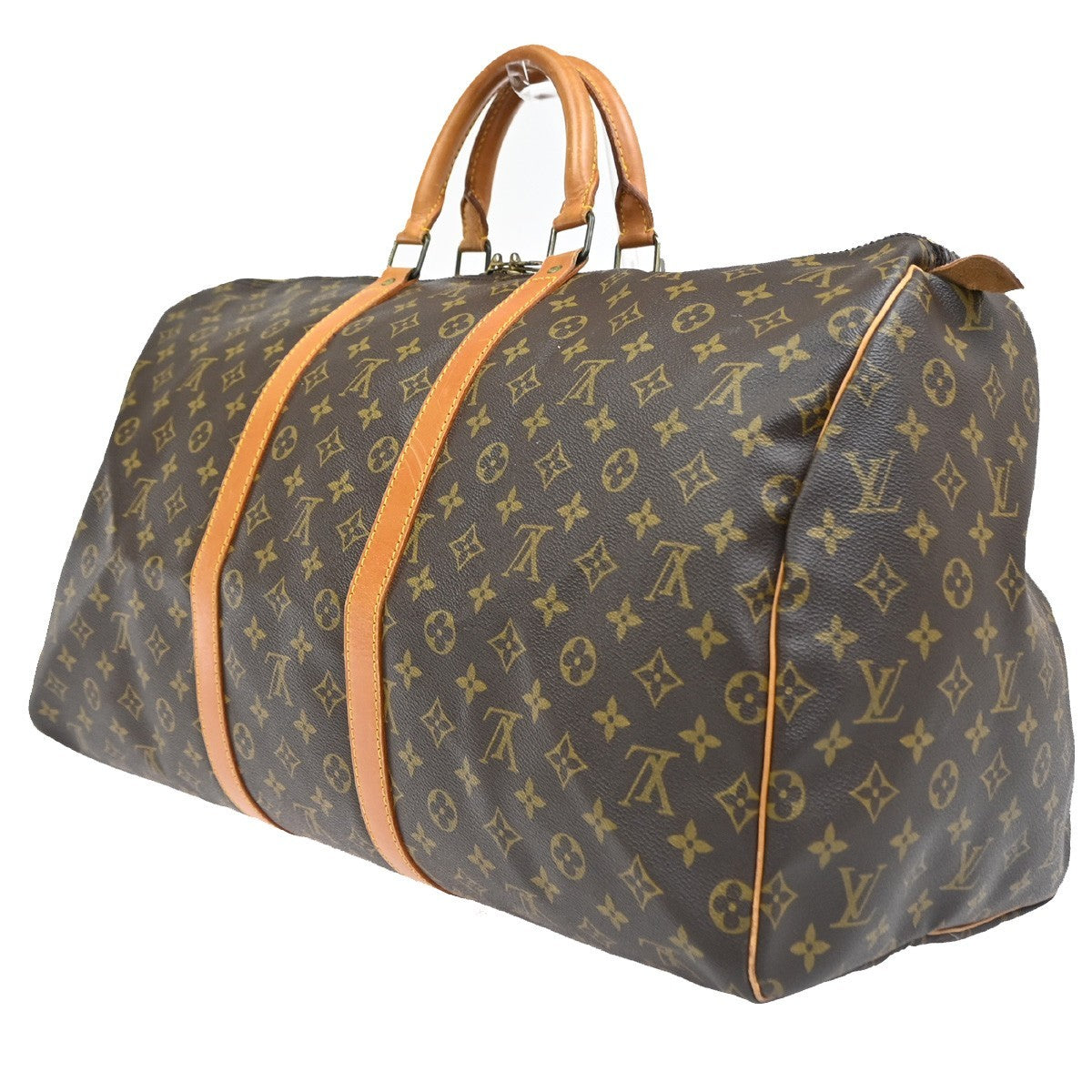 LOUIS VUITTON Keepall 55 Travel Hand Bag Monogram Leather Brown M41424 75TA618