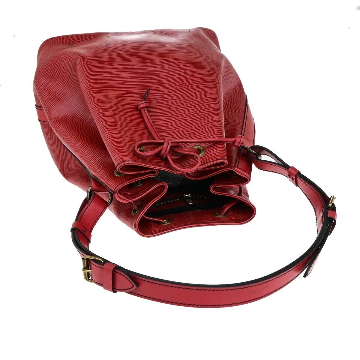 LOUIS VUITTON Petit Noe Drawstring Shoulder Bag Epi Leather Red M44107 87EB404