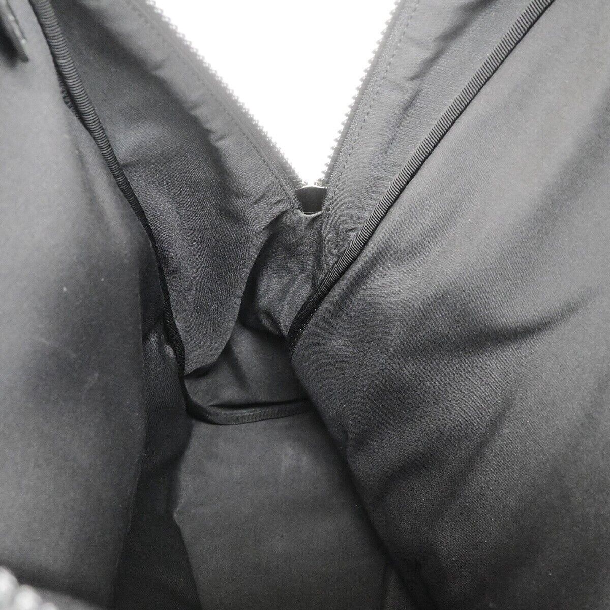 GUCCI Logo Sherry GG Pattern Backpack Bag Nylon Leather Black Italy 21RK735