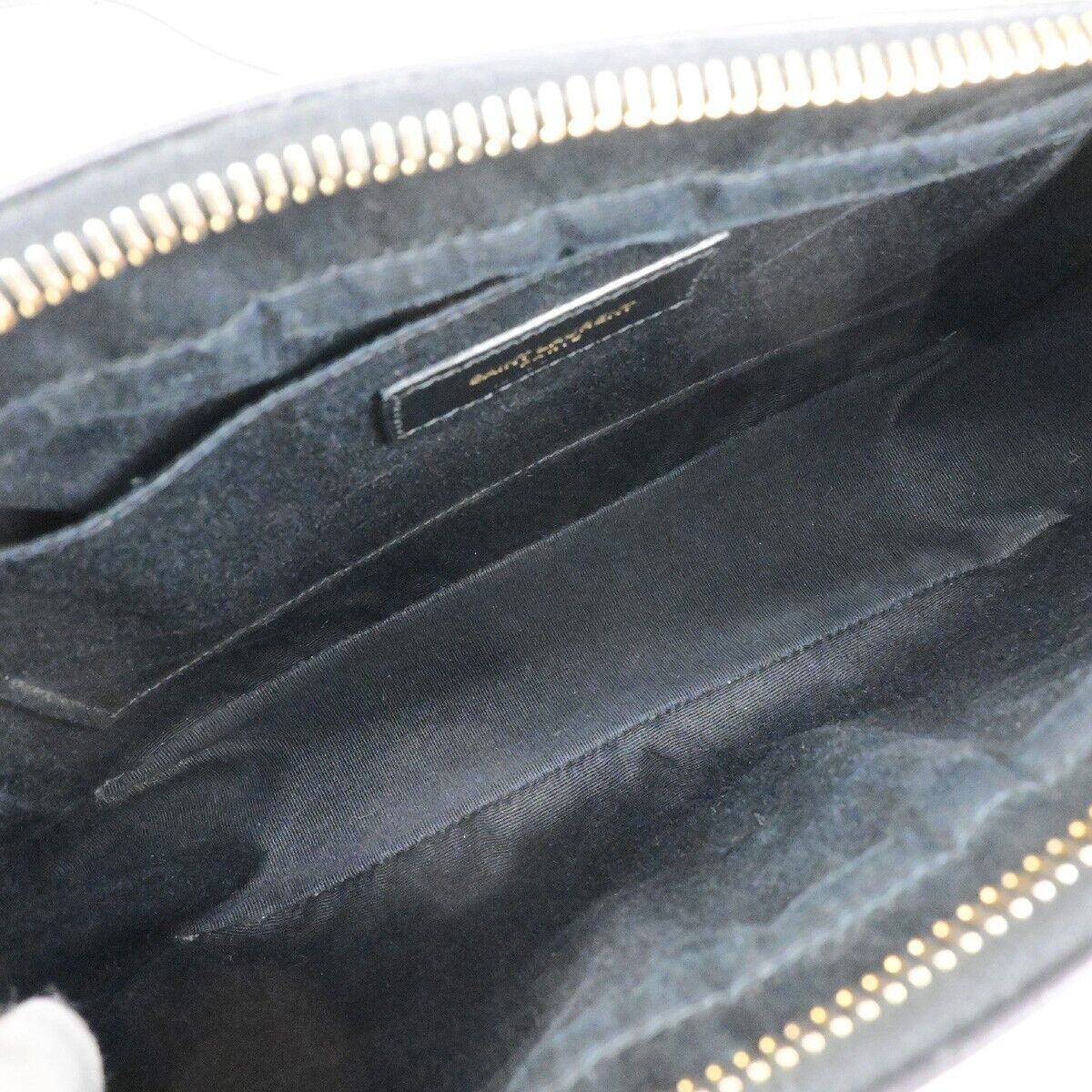 SAINT LAURENT YSL Logo Lou Tassel Shoulder Bag Leather Black GHW Italy 638RK536