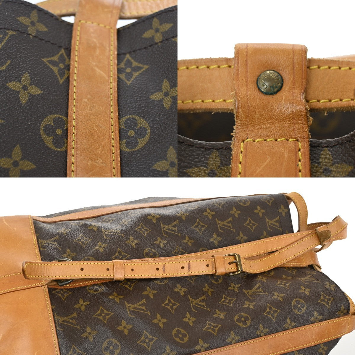LOUIS VUITTON LV Randonnee GM Shoulder Bag Monogram Leather Brown M42244 81CA080