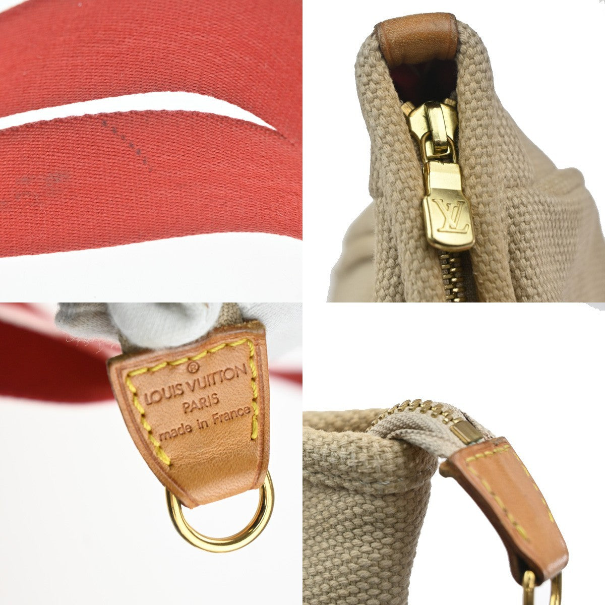 LOUIS VUITTON Cabas MM Shoulder Bag Antigua Canvas Leather Beige M40035 88MA592