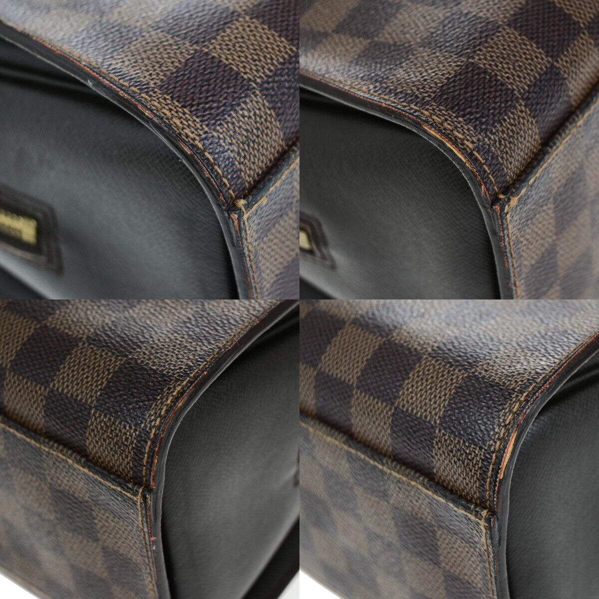 LOUIS VUITTON Triana Hand Bag Damier Ebene Leather Brown France N51155 35EB139