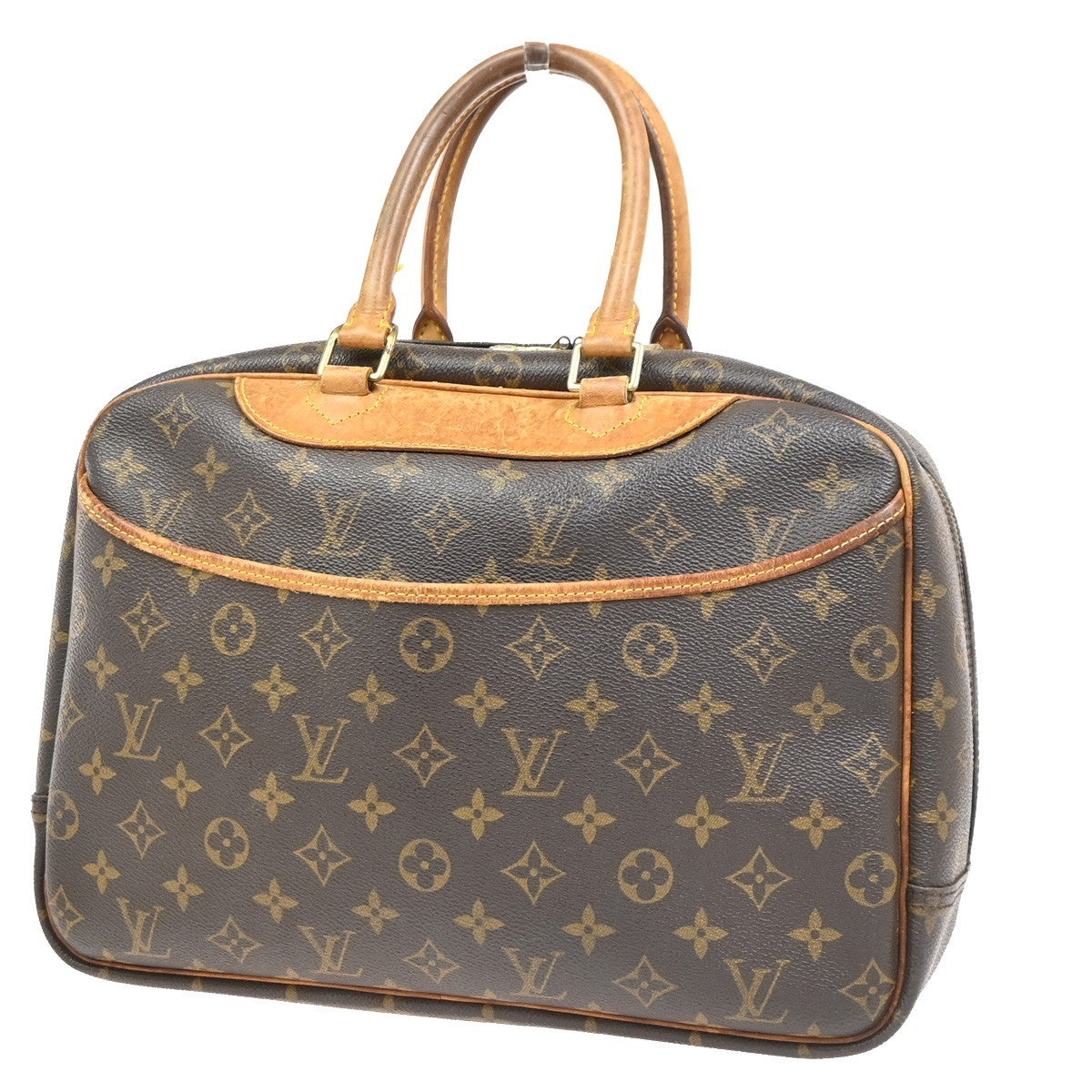 LOUIS VUITTON LV Logo Deauville Hand Bag Monogram Leather Brown M47270 31PA084