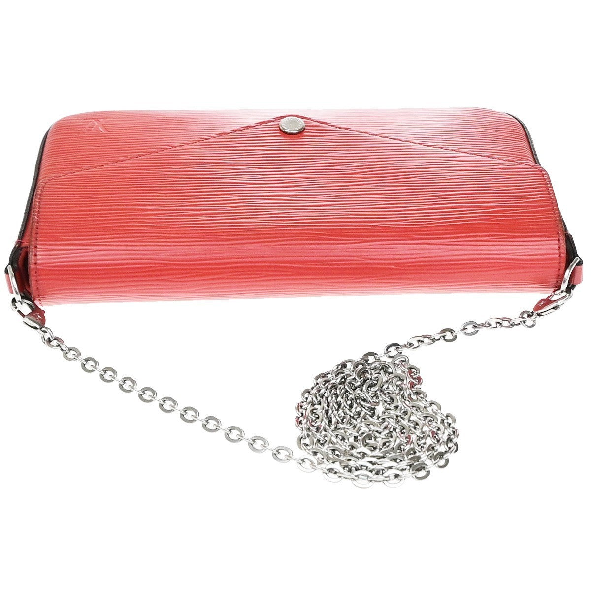 LOUIS VUITTON Pochette Felicie Chain Shoulder Bag Epi Leather Red M41559 50YJ245