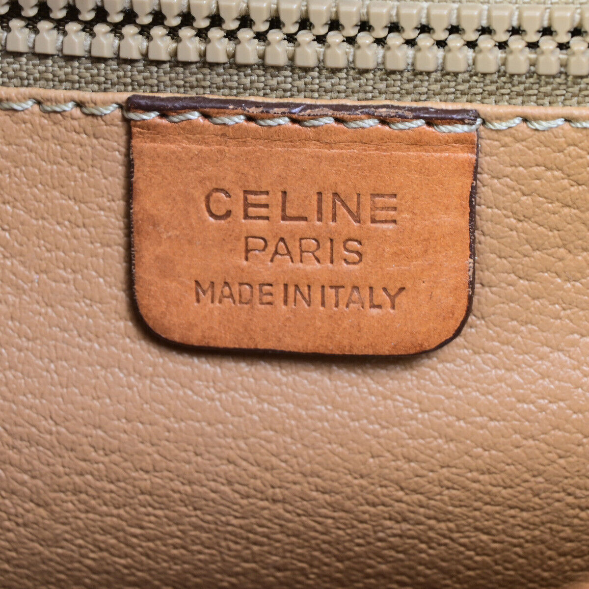 CELINE Logo Macadam Pattern Shoulder Tote Bag PVC Leather Brown GHW 30SJ064