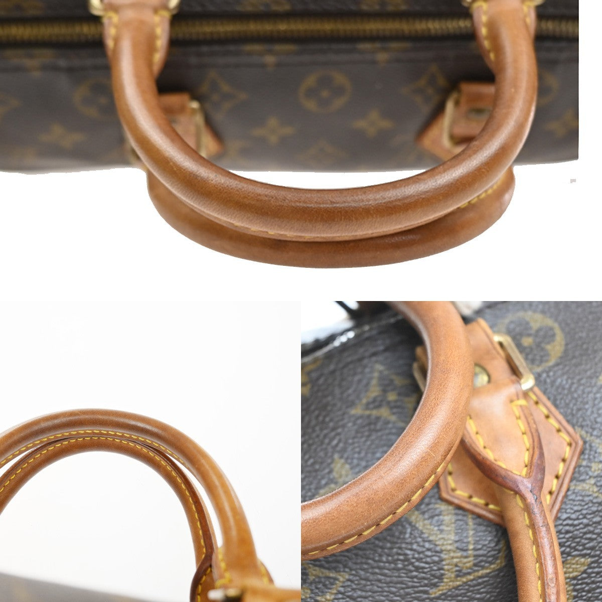 LOUIS VUITTON Speedy 30 Travel Hand Bag Monogram Leather Brown M41526 17MA564