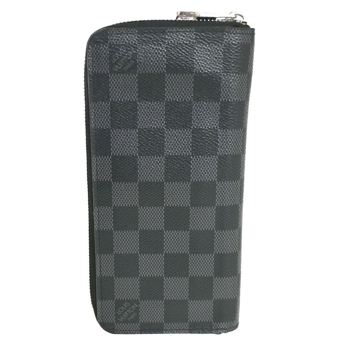 LOUIS VUITTON Long Zippy Wallet Vertical Damier Graphite Leather N63095 35GA563