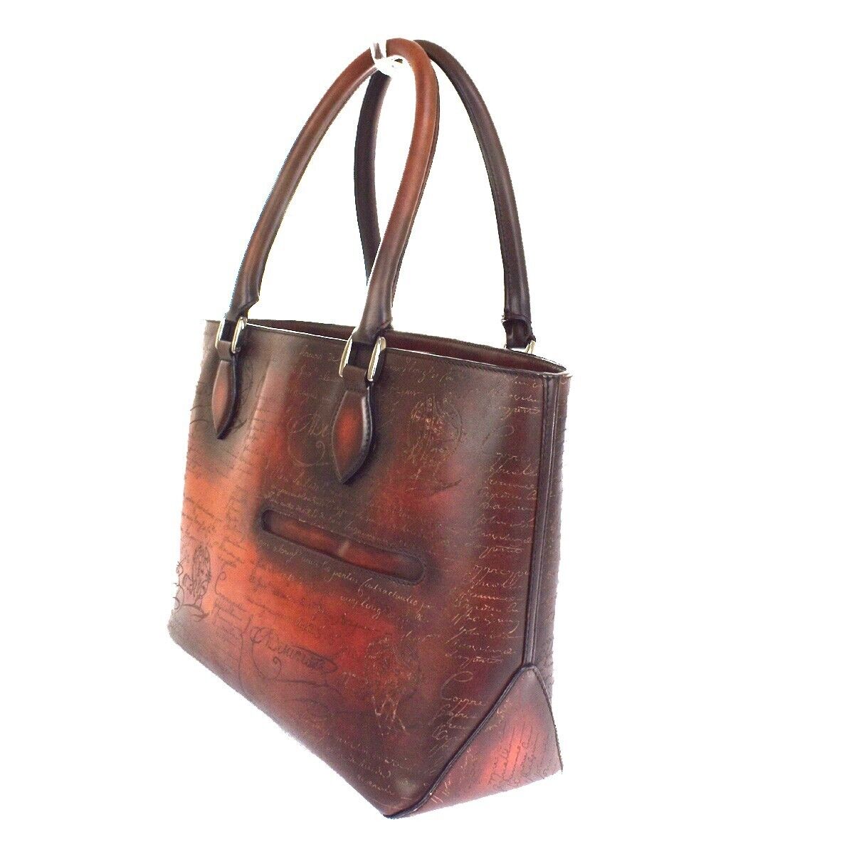 BERLUTI Limited Edition Calligraphy Toujours Shoulder Bag Leather Brown 683LC129