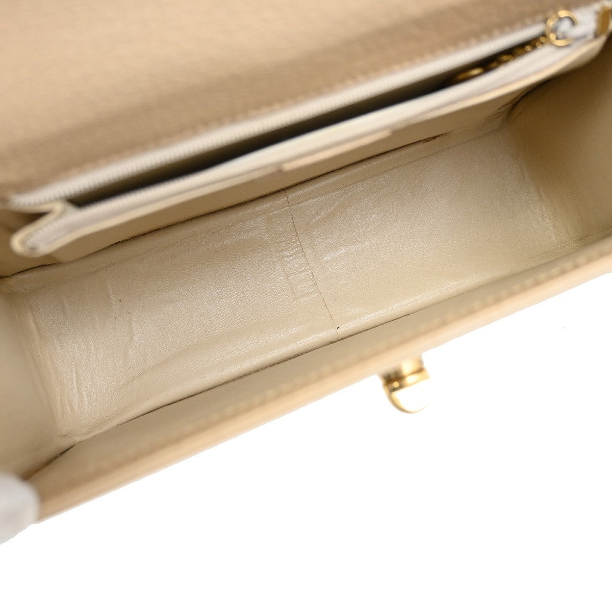 GUCCI Logo Bamboo 2Way Shoulder Hand Bag Leather Beige GHW Italy 95KB654