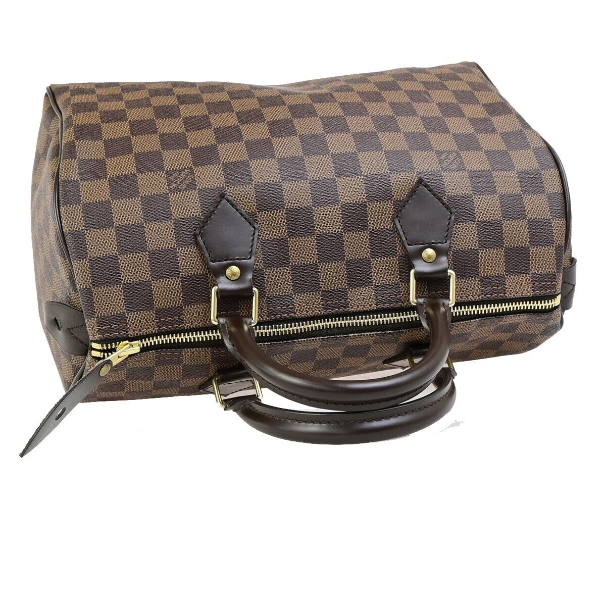 LOUIS VUITTON Speedy 30 Travel Hand Bag Damier Leather Brown N41364 664RK684