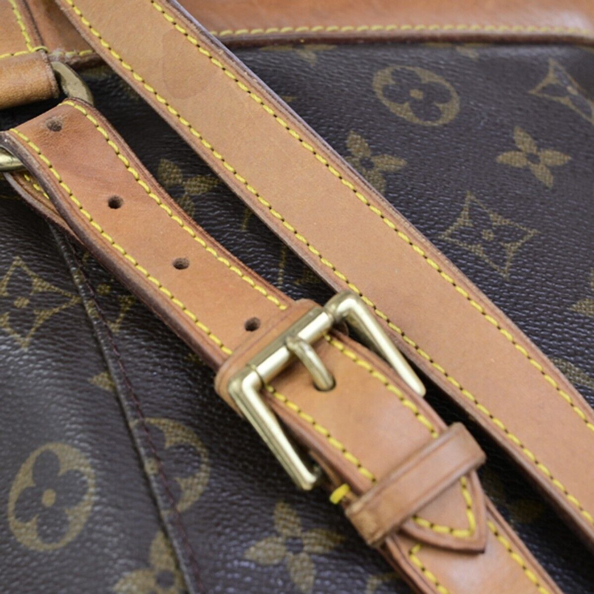 LOUIS VUITTON Montsouris MM Backpack Bag Monogram Leather Brown M51136 73ED058