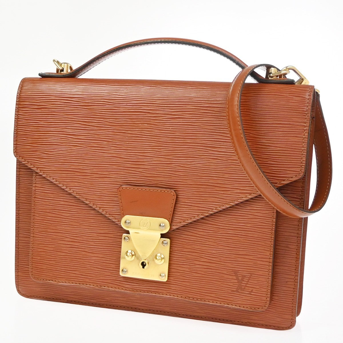 LOUIS VUITTON Monceau 2Way Shoulder Hand Bag Epi Leather Brown M52123 81YH920