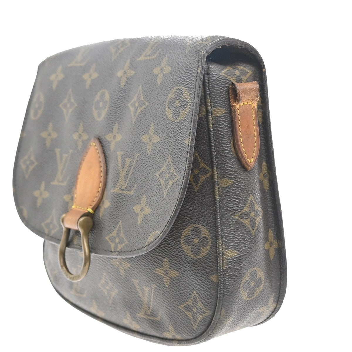 LOUIS VUITTON Saint Cloud MM Shoulder Bag Monogram Leather Brown M51243 60MA420