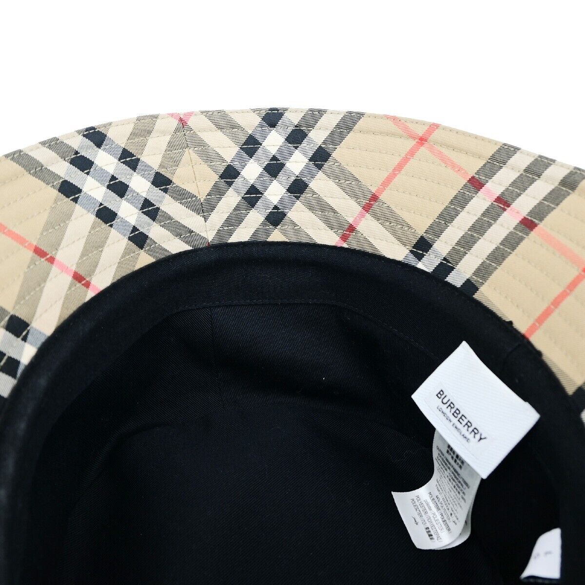 BURBERRY LONDON Logo Nova Check Bucket Hat #L Cotton Brown 65RK670