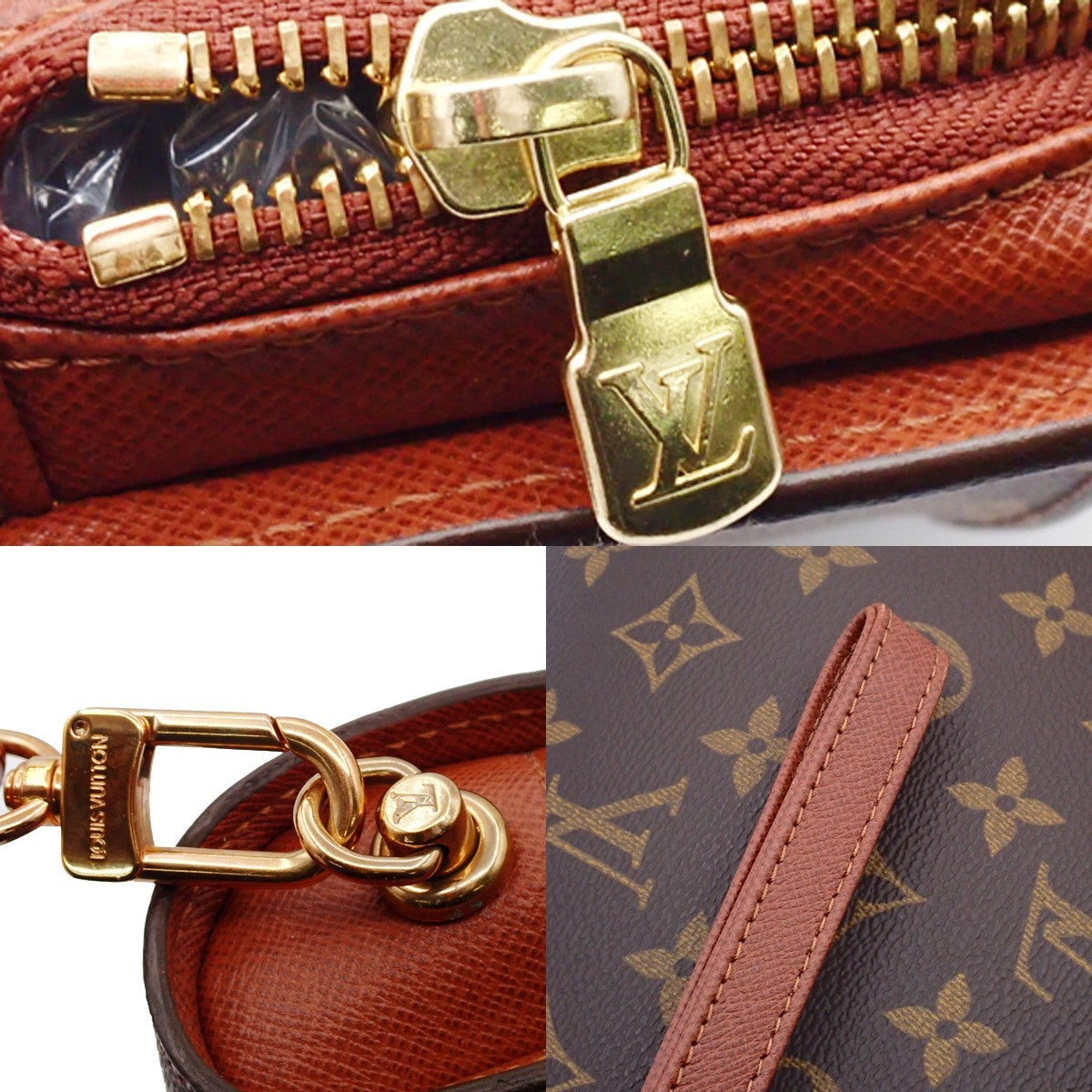 LOUIS VUITTON Orsay Clutch Hand Bag Monogram Leather Brown France M51790 69AA196