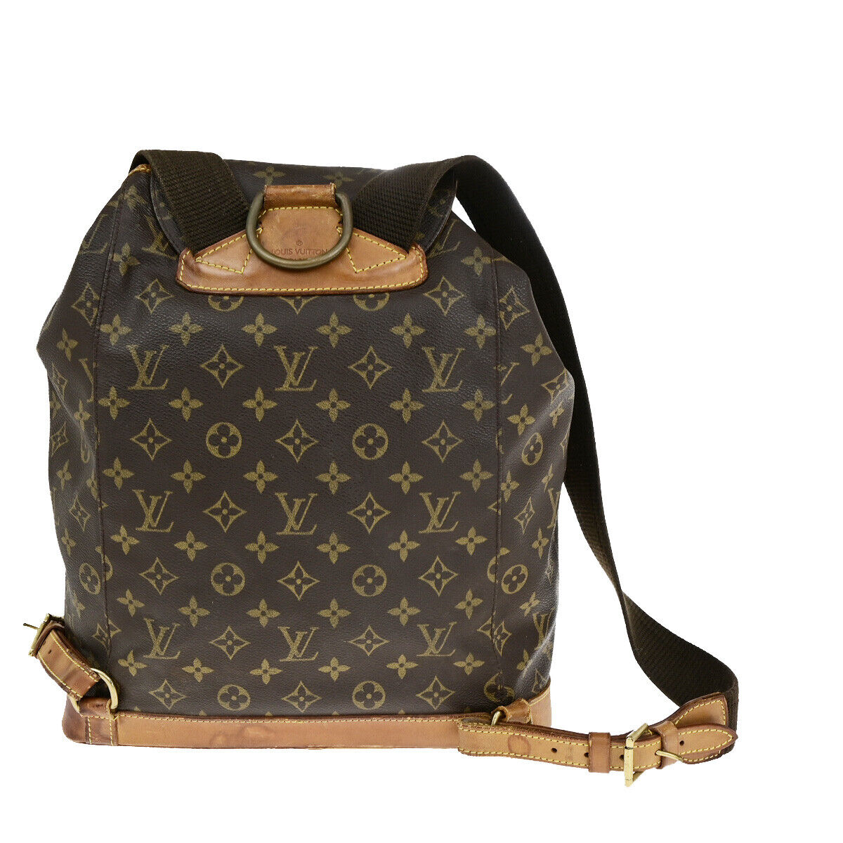 LOUIS VUITTON Montsouris GM Backpack Bag Monogram Leather Brown M51135 85YG509