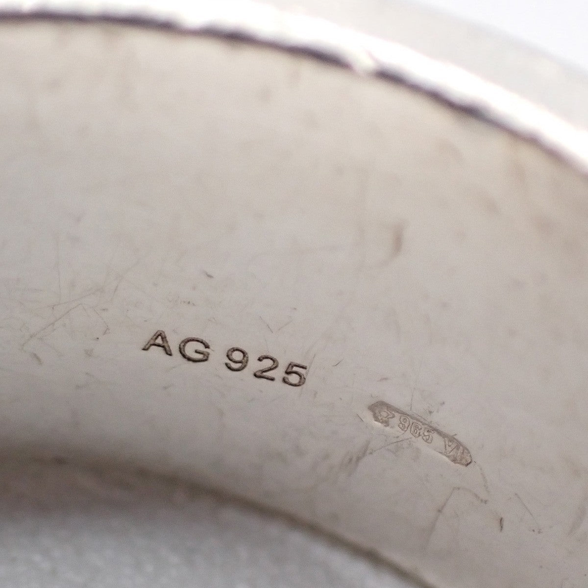 GUCCI G Logo Ring Silver 925 Size 21 Italy Accessory 07EG248