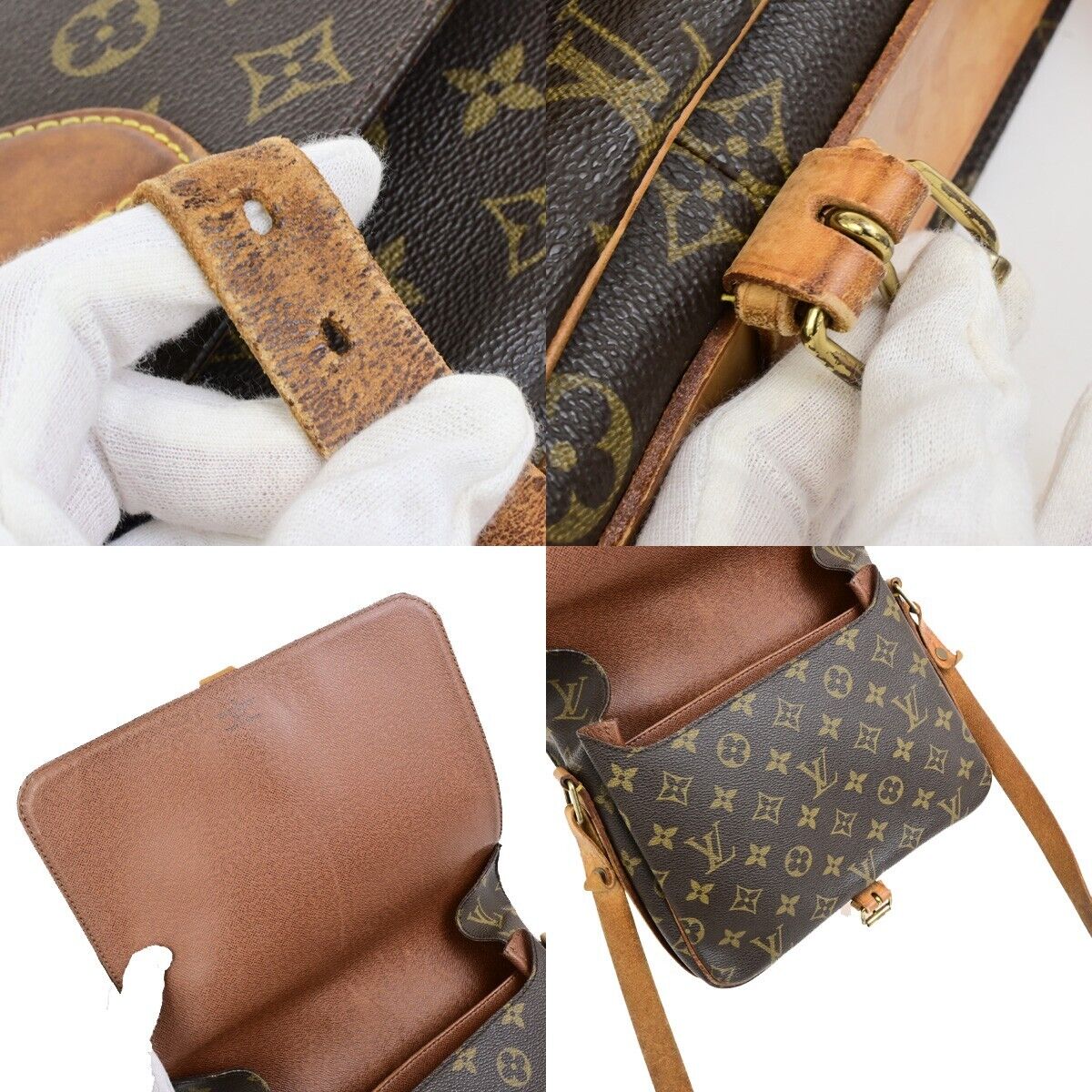 LOUIS VUITTON Cartouchiere GM Shoulder Bag Monogram Leather Brown M51252 61ED503