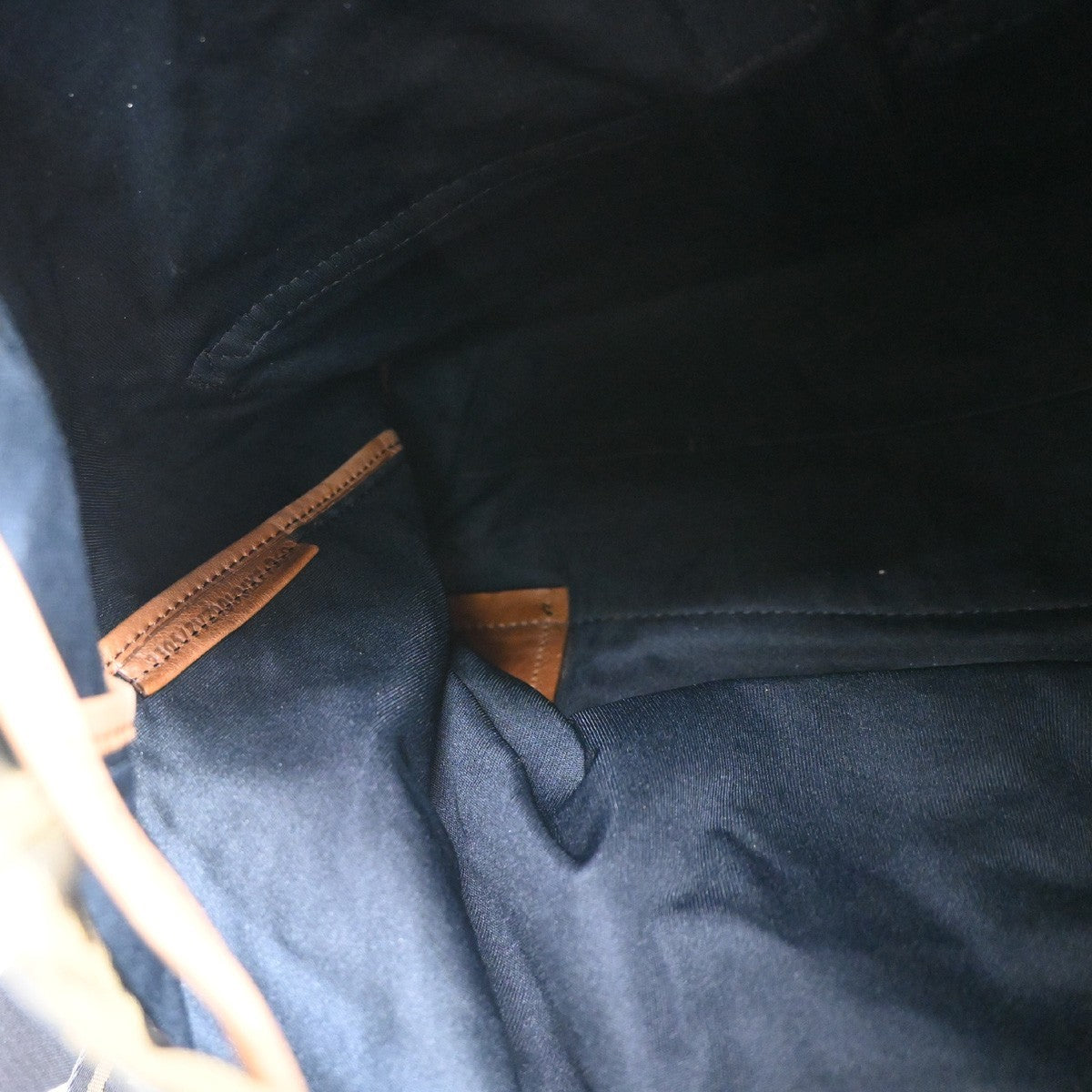FENDI Logo Zucca Backpack Bag Canvas Leather Brown Khaki Italy 18KB450