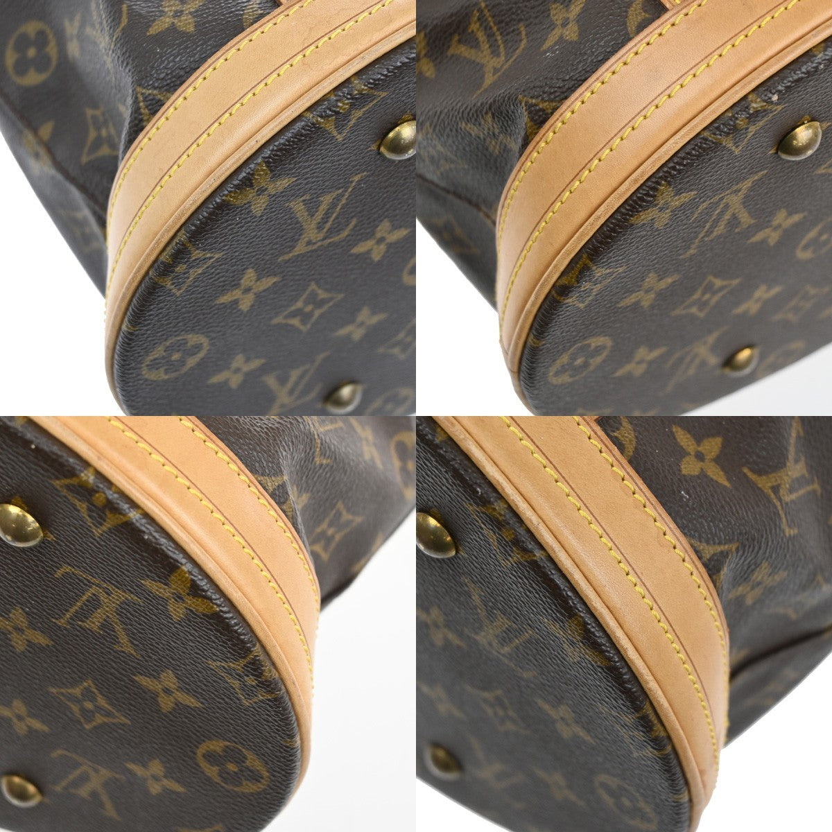 LOUIS VUITTON BUCKET GM Shoulder Tote Bag Monogram Leather Brown M42236 36TA304