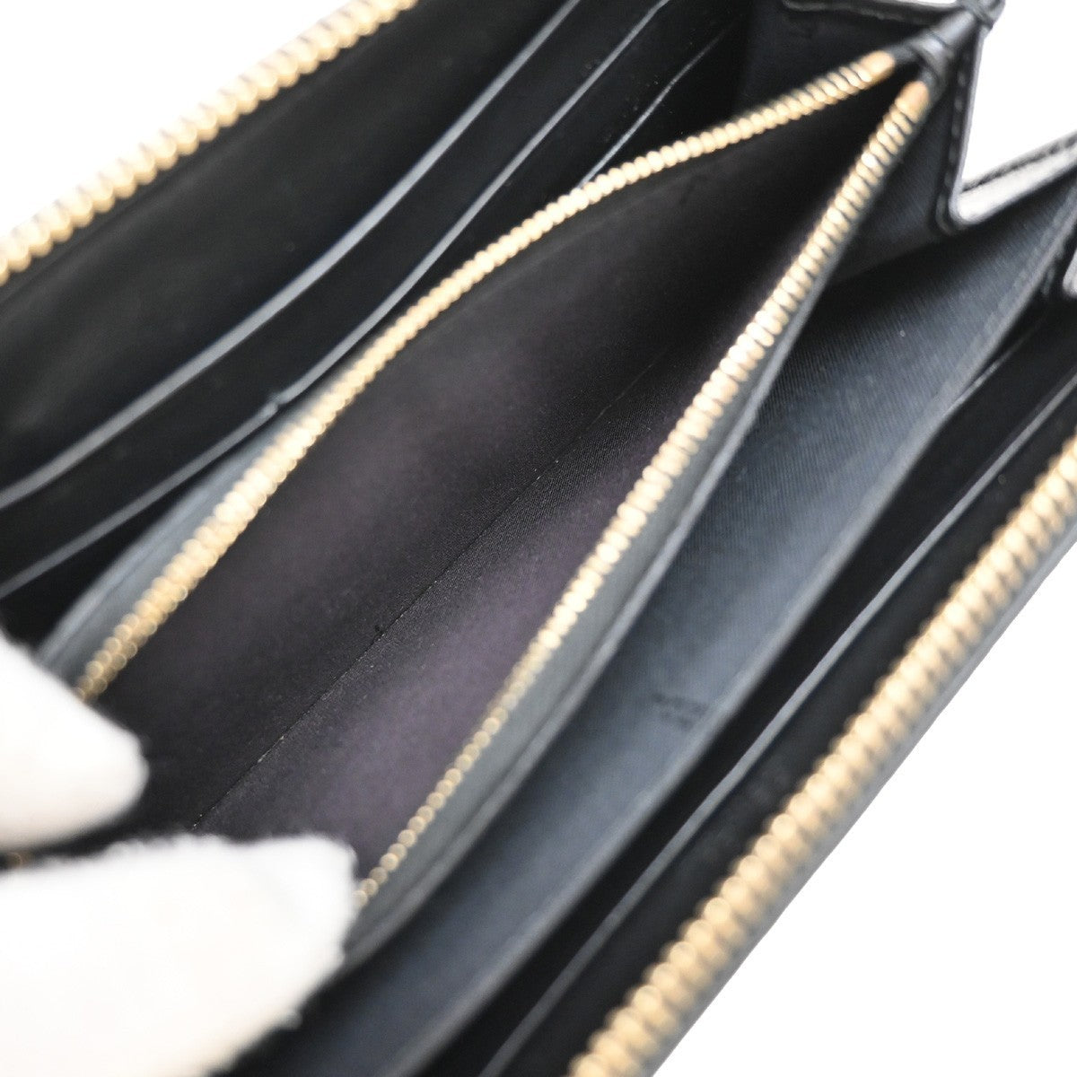 FENDI By The Way Logo Long Zip Around Wallet Leather Black GHW Italy 67KP310