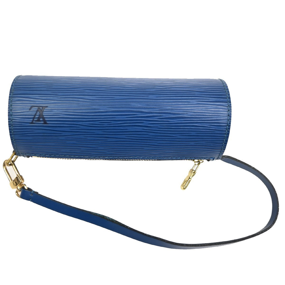 LOUIS VUITTON Soufflot Pouch Mini Hand Bag Bag Epi Leather Toledo Blue 61TA252